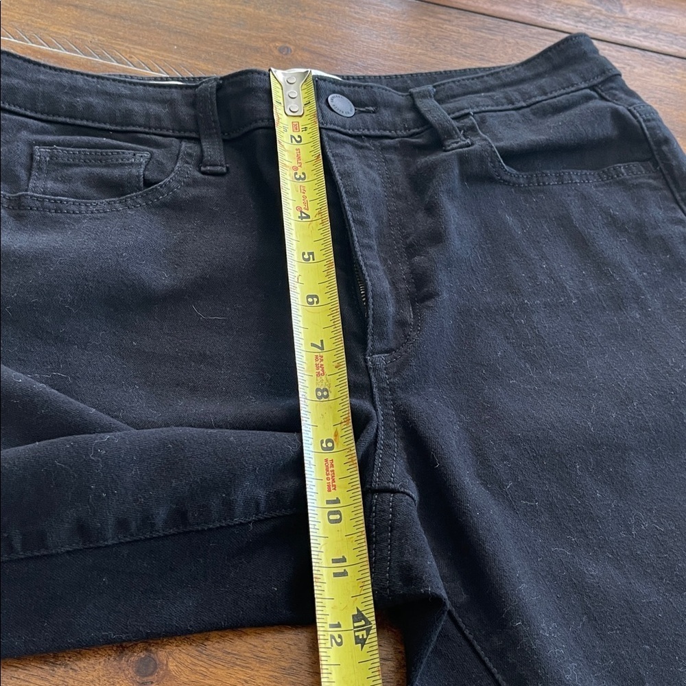 2 Universal Thread black high rise slim straight denim jeans size 4/27S & 4/27R - Picture 13 of 16